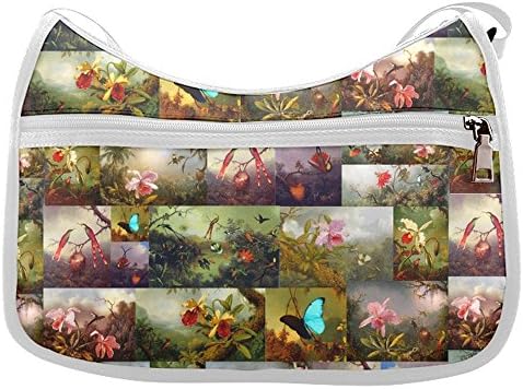 HomeWishes Hummingbird Oxford Fabric Cross Body Bag Shoulder Bag for Women White