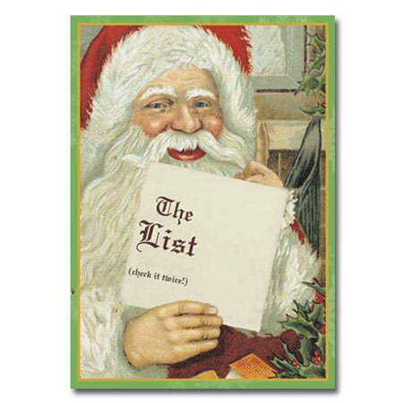 Making a List - 5" x 7" Pop Up Christmas Greeting Card Making a List - 5" x 7" Pop Up Christmas Greeting Card