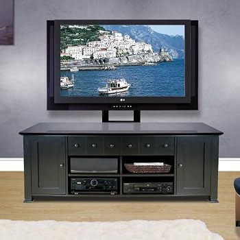Bell'O WAVS-330 Black Finish Wood Audio Video Cabinet