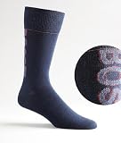 Hugo Boss - Hugo Boss Men's Mid-Calf Solid Sock with Bold Logo Hosiery