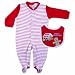 Luvable Friends Christmas Sleep N Play and Bib, Merry Christmas, 0-3 Months