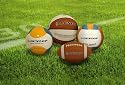 4tlg. Beach Ball-Set Dunlop Volleyball Basketball Fußball Football
