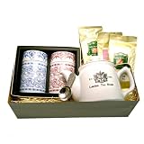 【ラストウィンターセール2012】特許取得陶器製ティーポット（オリジナルロゴ入り）の紅茶ギフトセットB（茶葉50g3種・紅茶缶2個）