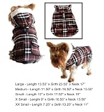 Plaid Design Stuffed Parka Pet Jacket