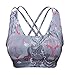 Vilania Women Sports Bra Printed Padded Yoga Bra Wireless For Workout Fitness
