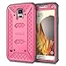 S5 Case, Galaxy S5 Case, ULAK Hybrid KNOX ARMOR Heavy Duty Shockproof Dual Layer Protective Case for Samsung Galaxy S5 Device (Rose Red)