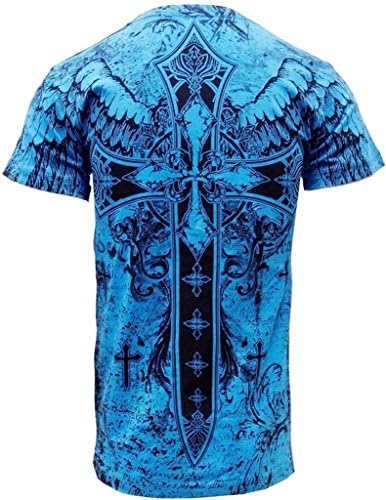 Ekus Men's Konflic Cross & Sword Muscle Tee XXL Turquoise