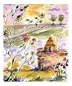 Beehive in Landscape in Provence Scenic Giclee Poster Print by The New Monet, 8x10