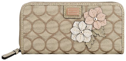 Nine West Show Stopper Applique Zip Around Wallet