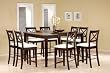 9 Piece Cappuccino Finish Counter Height Dining Set with Butterfly Leaf By Coaster Furniture