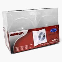 <b>Slim Line Clear DVD/CD Cases, 50 Pack</b>