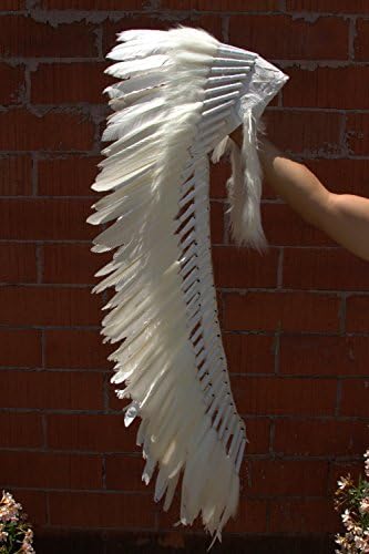 Tribal Costume XH003 Long Headdress 43 Inches Long, Full White