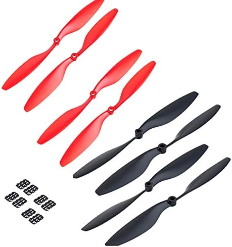 Goodfans 4 Pairs 1045 Carbon Nylon Multi-copter RC Airplane Propeller Prop CW/CCW Black Red
