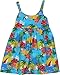 Elastic Strap Dress - Hawaiian Vacation Activities Empire Drawstring Back Hawaiian Aloha Sun Dress in Blue - 6X