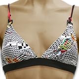 Volcom Ladies Swimwear Geo Mess Cross Back Black