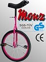 Luxus MONZ Einrad 18 Zoll luftbereift pink T&Uuml;V/GS NEU