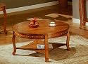NailHead Style Round Occasional Cocktail Coffee Table