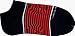 AW SOLDIER STRIPE SOCKS-BLACK no show 1 pair
