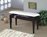 Classic Piano bench with Storage & Cream Damask Seat By Coaster