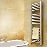 SQUARE HEATED CHROME TOWEL RAIL RAD RADIATOR 1200x450