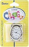 Darice 1 Inch x1-1/4 Inch Wide Band Watch Face - Oval 1PK/Silver