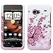 Electronics : Red Spring Blossom Flowers with Yellow Bees Snap on Hard Skin Faceplate Cover Case for HTC Droid Incredible 6300