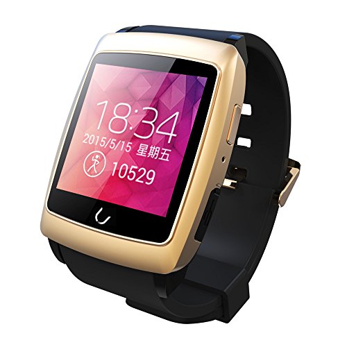 Olatec® U Watch U18 Gold WIFI Smart Watch Wristwatch with GPS Tracker Function for Android , Iphone Sync Whatsapp Facebook Pedometer Gift Box