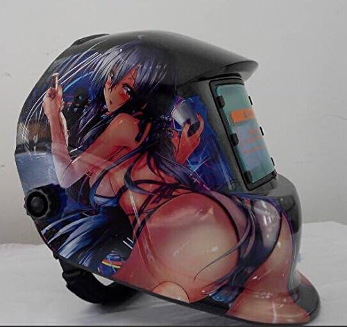 2015 New Design Solar Powered Auto-darkening Welding & Grinding Helmet Hood Protection Mask, Battery and Solar Combo, CE Approved, (Sexy Lady)