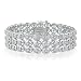 Bold 3-Row Diamond Bracelet Crafted in Sterling Silver 1ct tw.
