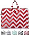 Mosiso - Chevron Red Canvas Fabric 13-13.3 Inch Laptop / Notebook Computer / MacBook Air / MacBook Pro Briefcase Carry Case, Chevron Red