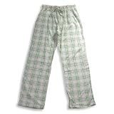 Jolie - Ladies Plus Size Plaid Flannel Pajama Pant, White, Green, Pink