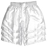 Set of Three White Crinkle Silk Boxers – XXL – by Royal Silk
