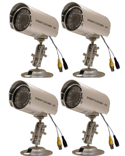 CIB CUC8753-4 Four 480TVL Outdoor CCD Bullet IR Day Night Security Camera w/ Sony Super HAD Sensor