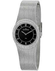 Skagen Womens O566XSSSB Quartz Black Dial Stainless Steel Watch