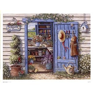 Welcome To My Garden Art Poster PRINT Janet Kruskamp