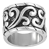 Silvertone Swirl Ring