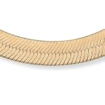 PalmBeach Jewelry 18k/Sterling Silver Herringbone Necklace 18"