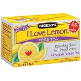 Bigelow I Love Lemon Herbal Tea 20 Count Boxes Pack of 6 by Bigelow