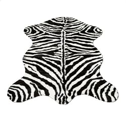 Zebra Narrow Stripe Pelt | Zebra Collection | Faux Fur Rug | 2 foot X 4 foot