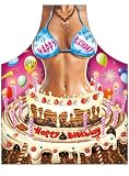 Zoom Produkt-Bild: Sch&uuml;rzen Set: Geburtstagstorte mit sexy Frau + Mann Geburtstag Happy Birthday (Nr. 355+375) UNI-Gr&ouml;sse - einzeln im Polybeutel verpackt - inkl. Pflegeantleitung in Textform - lustige Grillsch&uuml;rzen / Partysch&uuml;rzen mit Motiv, ideal f&uuml;r K&uuml;che, Haushalt & Party