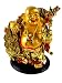 Betterdecor- A Golden Happy Buddha (Laughing Buddha) with a Ingot and Money for Feng Shui or Gifts