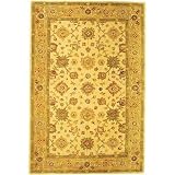 Safavieh AN546B Anatolia Collection 2-Feet by 3-Feet Handmade Hand-Spun Wool Area Rug, Ivory and Gold