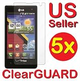 5x LG Lucid 4G VS840 Premium Invisible Clear LCD Screen Protector Kits (5 pieces)