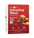 Amazing Grass Amazing Meal, Organic Pomegranate Mango Infusion Powder, Gluten Free, 10-Count Box