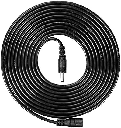 Ganewry Universal DC 5V Power Adapter Extension Cord, Compatible for 5-Volt IP Camera, 10 Feet Length, 1.35x3.5mm, Compatible with Foscam F8910W/FI9821P/FI9831P/R2 (Black)