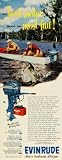 1953 Ad Milwaukee Evinrude Outboard Boat Motor Models Father Son Fishing Boating - Original Print Ad