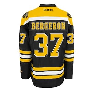 Patrice Bergeron Boston Bruins Reebok Premier Replica Home NHL Hockey Jersey Size XL