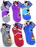 Mickey and Minnie Mouse Ankle Socks for Girls 6 pairs by Disney