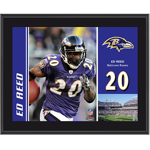 Mounted Memories Baltimore Ravens Ed Reed 10.5 x 13 Sublimated Plaque