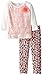 Little Lass Little Girls' 2 Piece French Terry Set Lace Foil Print